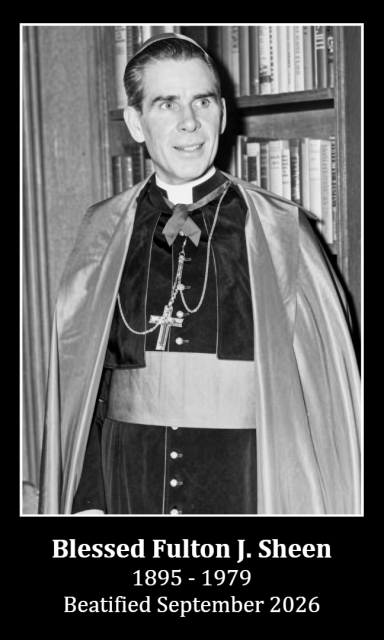 Archbishop Fulton J. Sheen Beatification Prayer Card